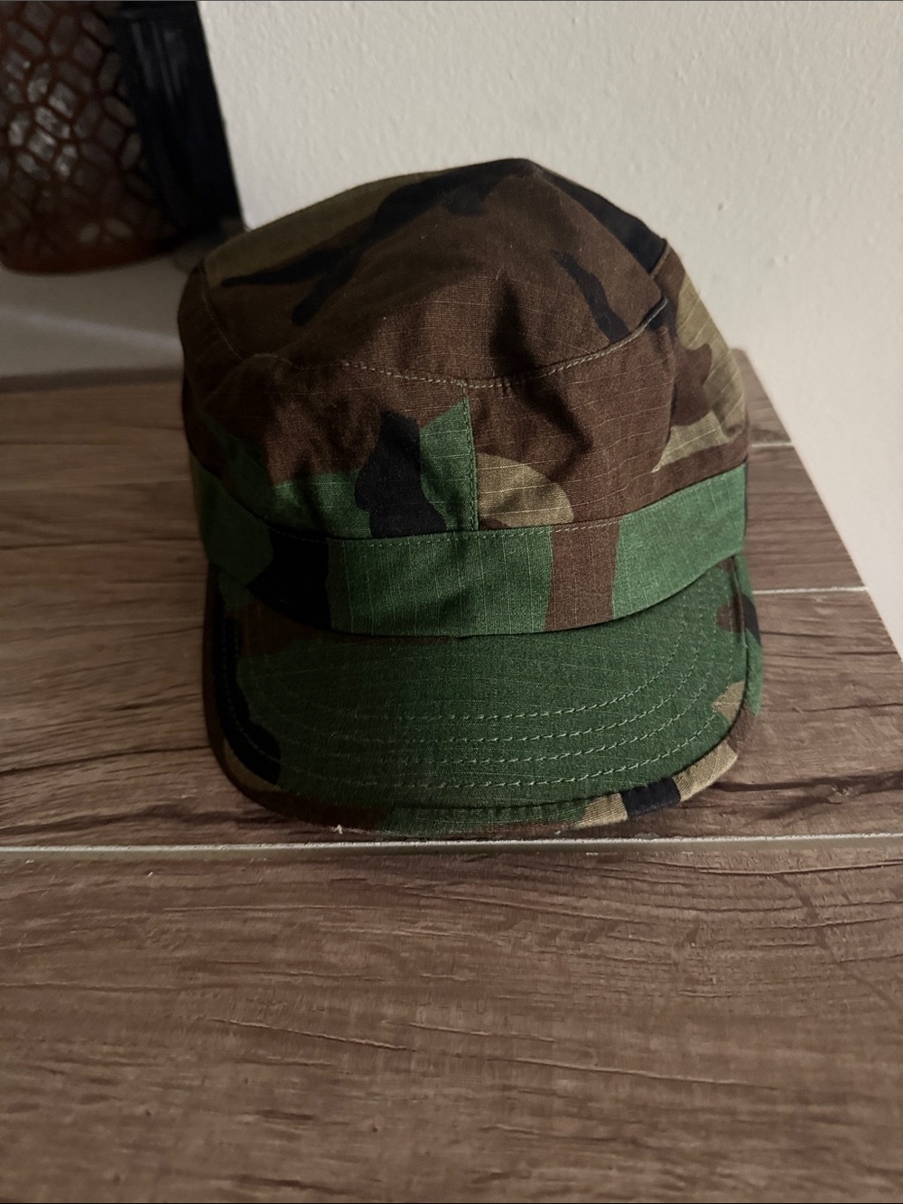 Camouflage Military-Style Cotton Cap - Green/Brown